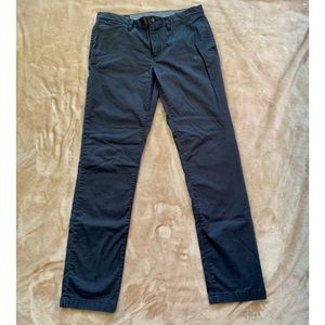 Wallin & Bros navy blue stretch twill chinos